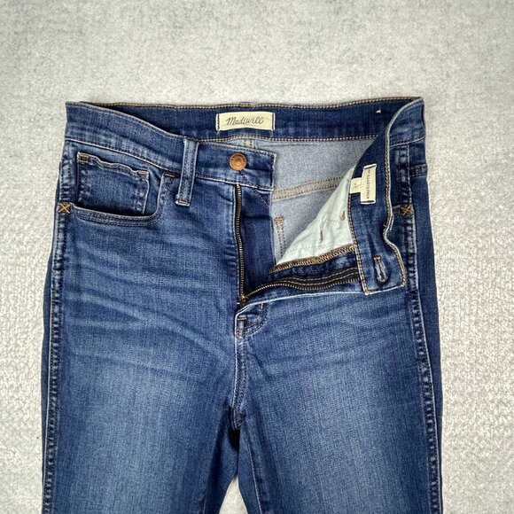 Madewell Jeans Womens 27 Roadtripper Skinny 10" High Rise Supersoft Blue Stretch - Picture 4 of 16